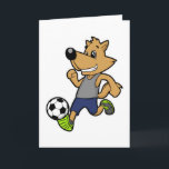 Cartão Dog as Soccer player at Soccer<br><div class="desc">This design is the perfect gift for a birthday,  Christmas and other celebrations. It is suitable for women,  men and kids.</div>