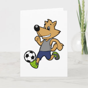Cartão Dog as Soccer player at Soccer