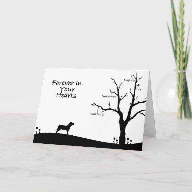 Cartão Dog Bereavement Sympathy Card (Frente)