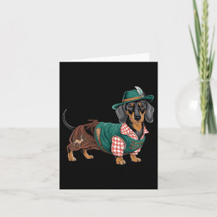 Cartão Dog Dachshund Bavarian Weiner Sausado _4