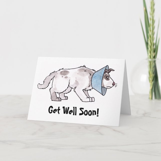 Cartão Dog "Get Well Soon" Card (Frente)
