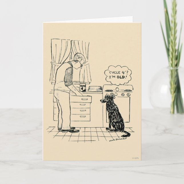 Cartão Dog Getting Older (Frente)