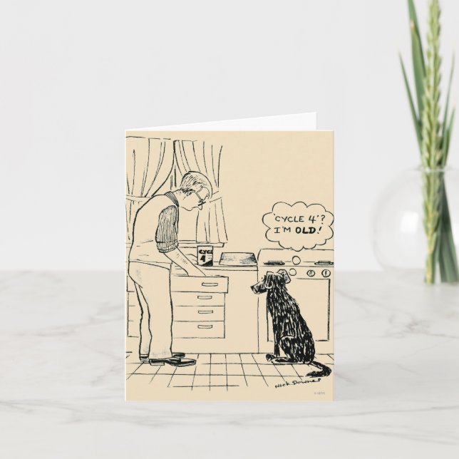 Cartão Dog Getting Older (Frente)