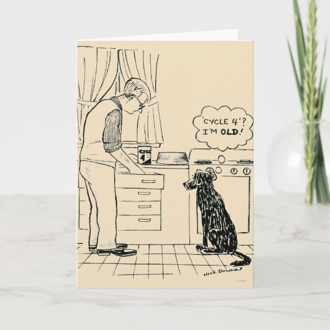 Cartão Dog Getting Older (Frente)