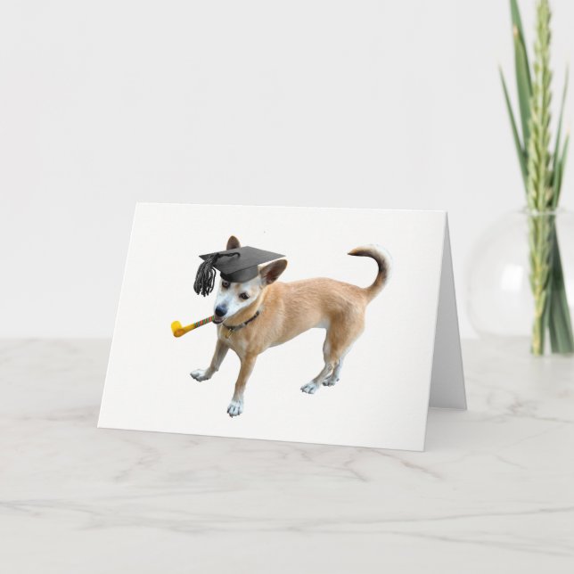 Cartão Dog Graduation Card (Frente)