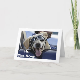 CARTÃO DOG IN GOGGLES SAYS "ENJOY YOUR RETIREMENT"