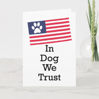 Cartão Dog Lovers' Greeting card In Dog We Trust US