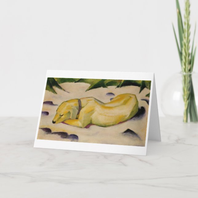 Cartão Dog Lying in the Snow - Franz Marc (Frente)