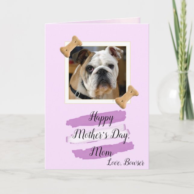 Cartão Dog Mom Photo Mothers Day (Frente)