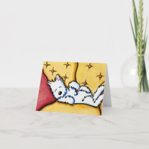 Cartão Dog Napped Westie Note Card
