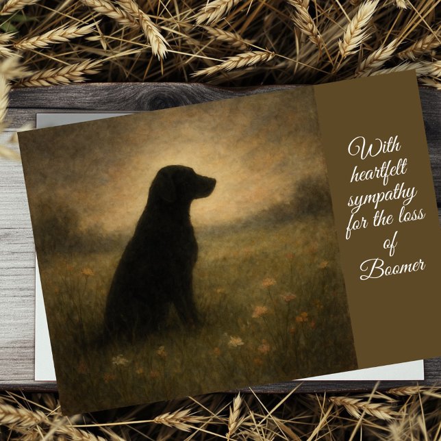 Cartão Dog Sympathy Card (May the memories you shared bring you comfort and peace.
)