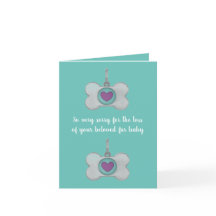 dog sympathy card by dalDesignNZ