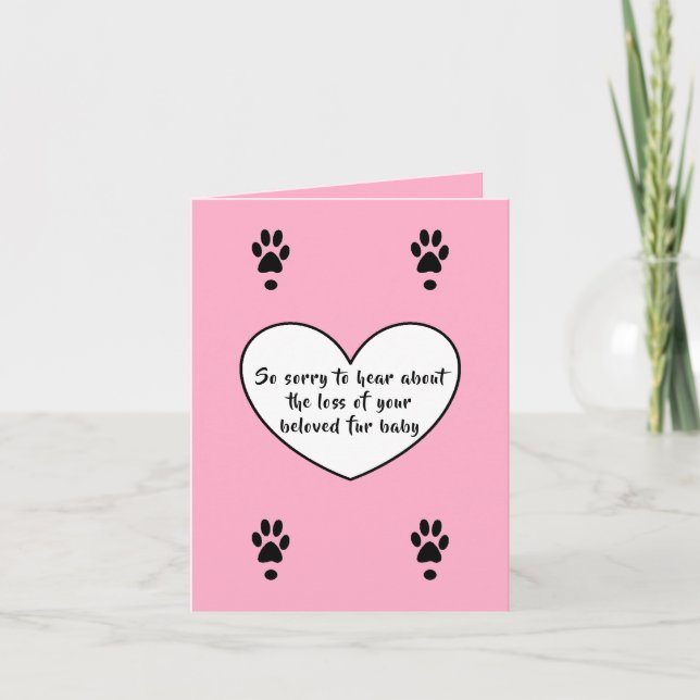 Cartão dog sympathy card by dalDesignNZ (Frente)