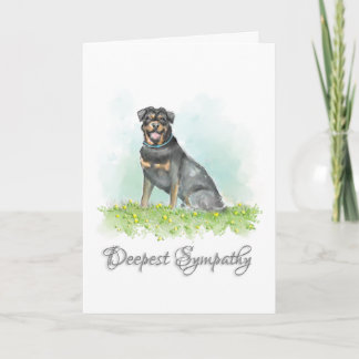 Cartão Dog Sympathy Card - Rottweiler Dog Sympathy
