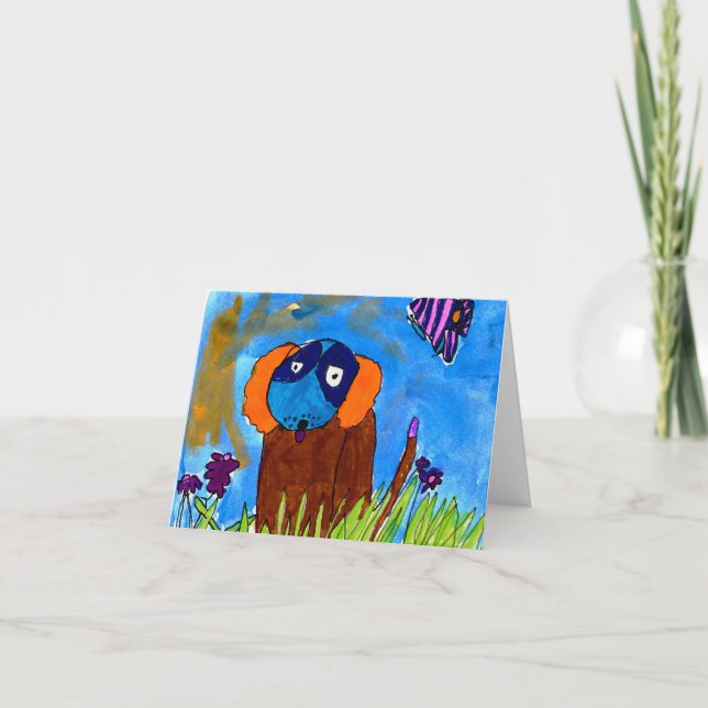 Cartão Dog • Tim Albe, Age 8  - card (Frente)