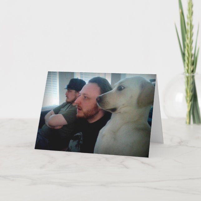 Cartão Dog Watching with Friends (Frente)