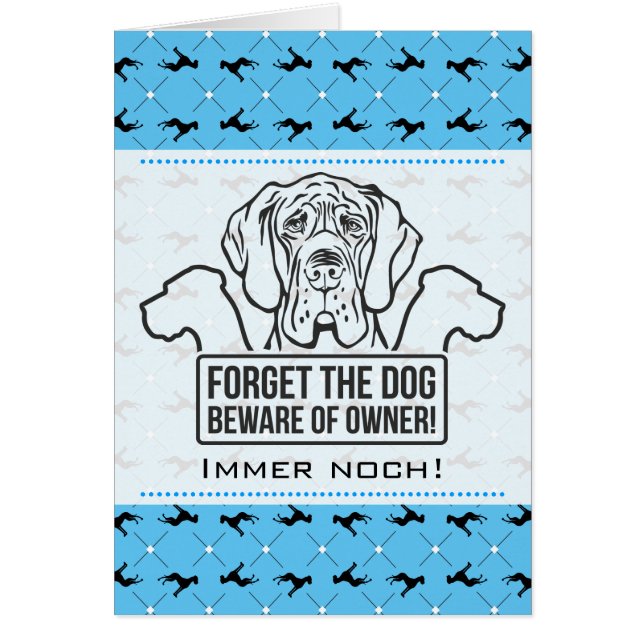 Cartão Doggen Karte beschriftet (Frente)