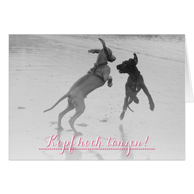 Cartão Doggenkarte "Tanzen" (Frente horizontal)