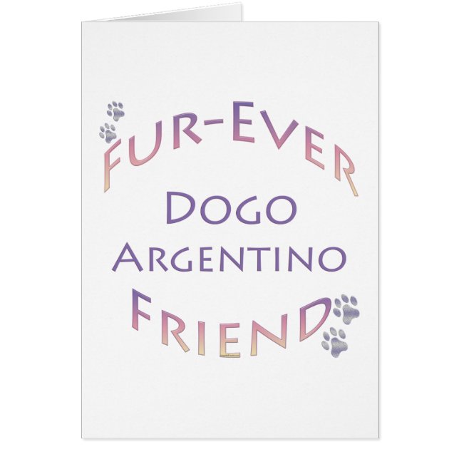 Cartão Dogo Argentino Fuere (Frente)
