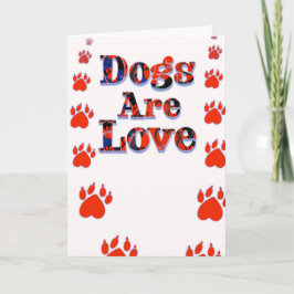 Cartão Dogs Are Love New Puppy Welcome Adoption