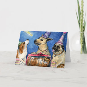 Cartão Dog's birthday party card