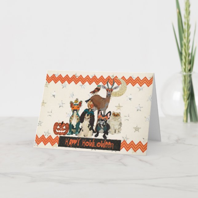 Cartão Dogs & Cat Howloween Card (Frente)