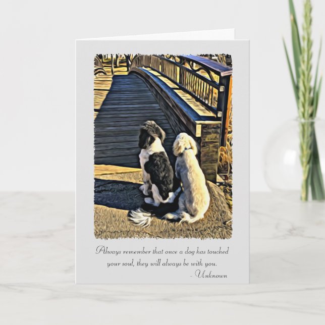 Cartão Dogs have touched your soul Pet Sympathy Card (Frente)