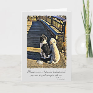 Cartão Dogs have touched your soul Pet Sympathy Card