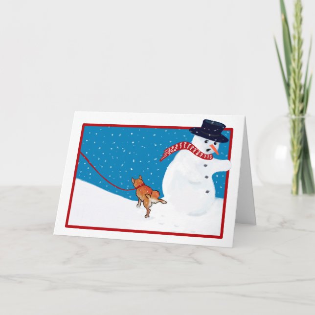Cartão Dogs will be dogs holiday card (Frente)