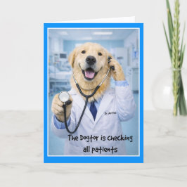 Cartão Dogtor Checking On You Get Well Card  ST-3