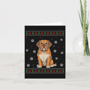 Cartão Dogue De Bordeaux Christmas Sweet Xmas Pet Dog L