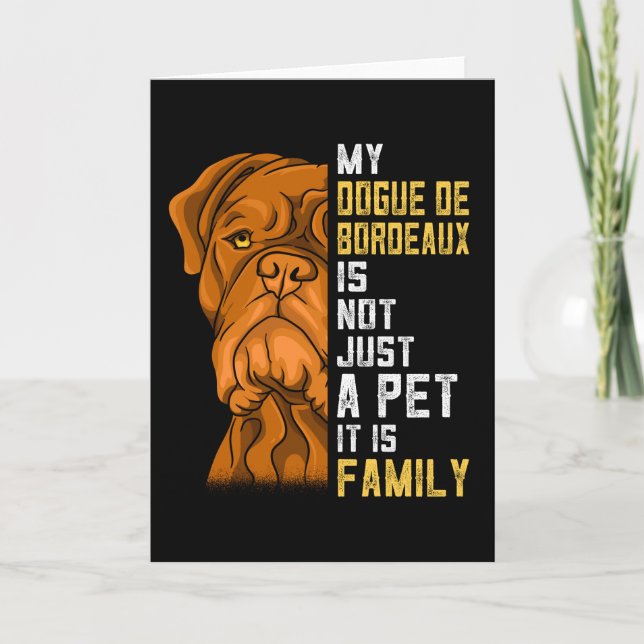 Cartão Dogue de Bordeaux Family Dog Gift (Frente)