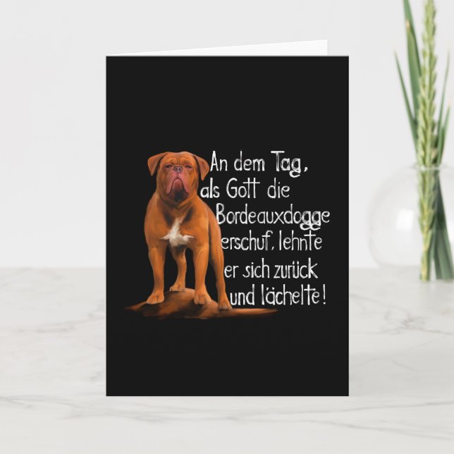 Cartão Dogue De Bordeaux Gift Dog Owner Love (Frente)