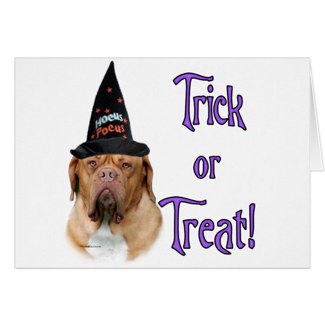 Cartão Dogue de Bordeaux Trick (Frente Horizontal)