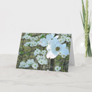 Cartão Dogwood branch-add your words for any occasion