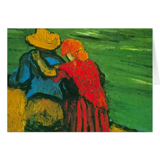 Cartão Dois amantes de Vincent van Gogh (Frente Horizontal)
