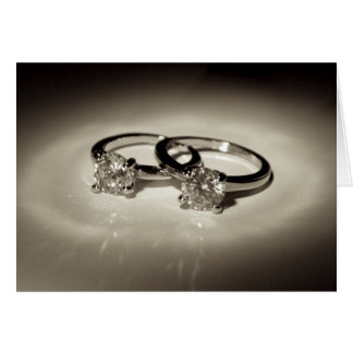 Cartão Dois anéis do solitário