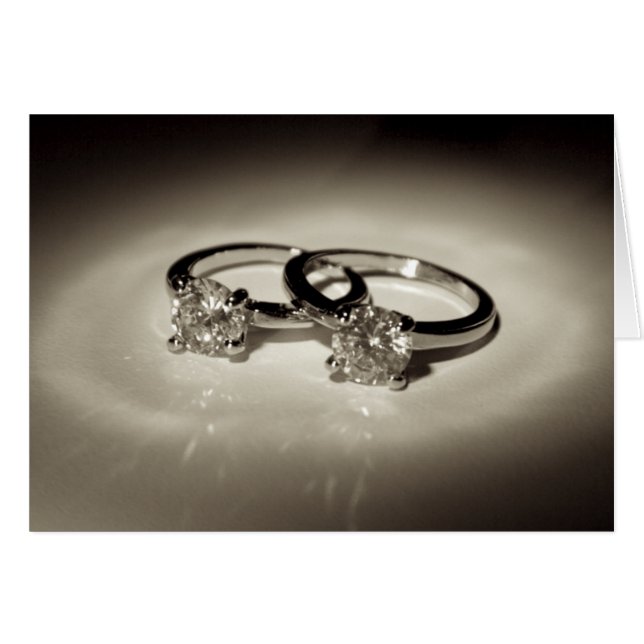 Cartão Dois anéis do solitário (Frente Horizontal)