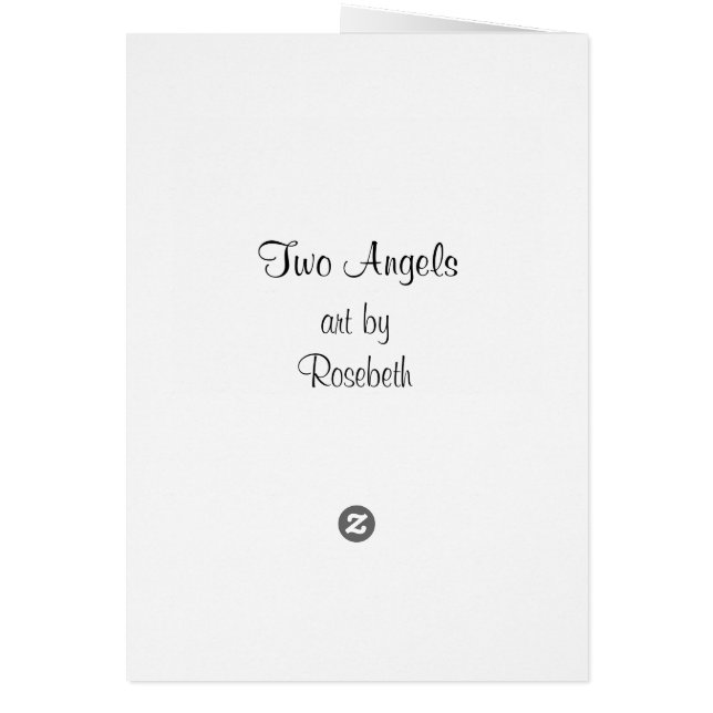 Cartão Dois anjos (Verso)