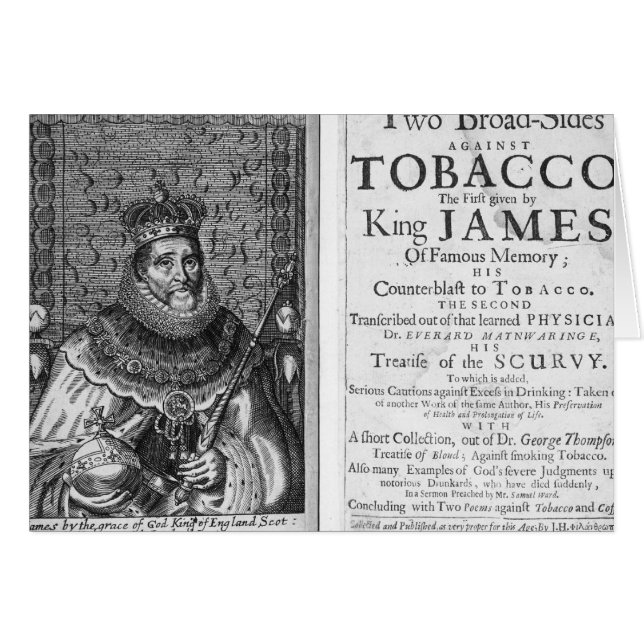 Cartão 'Dois bordos contra o tabaco (Frente Horizontal)