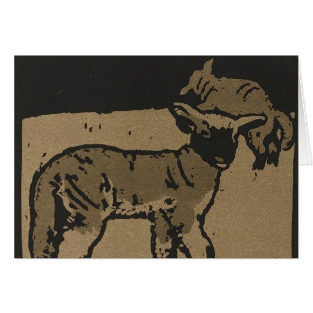 Cartão Dois borregos (Frente Horizontal)