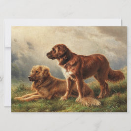 Cartão Dois Cães Vigiantes