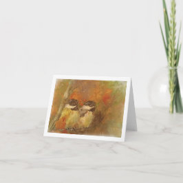 Cartão Dois Chickadees