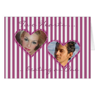 Cartão Dois corações como um