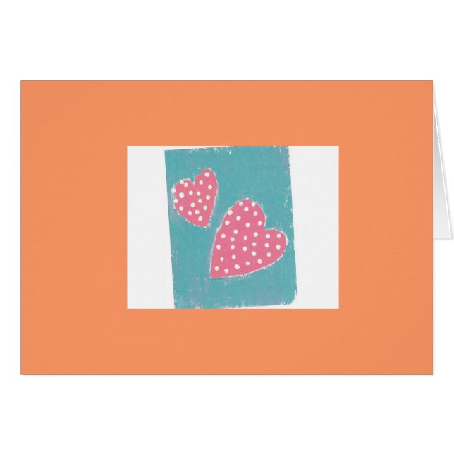 Cartão Dois corações melhoram do que um (Frente Horizontal)