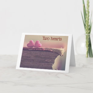 CARTÃO DOIS CORAÇÕES, O SEU, O MEU **FELIZ ANIVERSÁRIO**