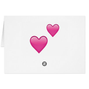 Cartão Dois Corações Rosa - Emoji