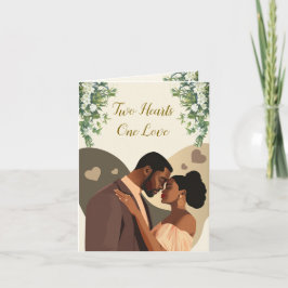 Cartão Dois Corações, Um Casal Afro-Americano