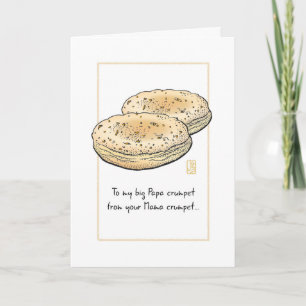 Cartão Dois Crumpets "Para o meu grande Papá"