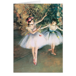 Cartão Dois dançarinos em um Palco de Edgar Degas, Vinta